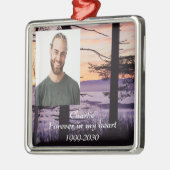 Benutzerdefiniertes Foto Memorial Keepake für imme Ornament Aus Metall (Links)