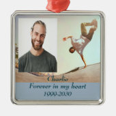 Benutzerdefiniertes Foto Memorial Keepake für imme Ornament Aus Metall (Vorne)