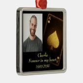 Benutzerdefiniertes Foto Memorial Keepake für imme Ornament Aus Metall (Rechts)