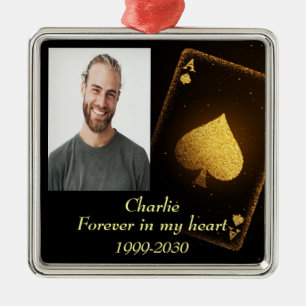 Benutzerdefiniertes Foto Memorial Keepake für imme Ornament Aus Metall