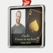 Benutzerdefiniertes Foto Memorial Keepake für imme Ornament Aus Metall (Links)