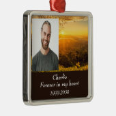 Benutzerdefiniertes Foto Memorial Keepake für imme Ornament Aus Metall (Rechts)