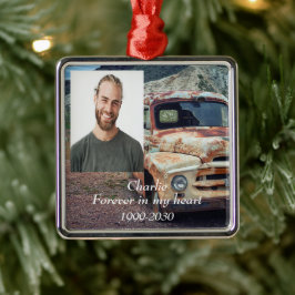 Benutzerdefiniertes Foto Memorial Keepake für imme Ornament Aus Metall