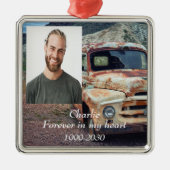 Benutzerdefiniertes Foto Memorial Keepake für imme Ornament Aus Metall (Vorne)