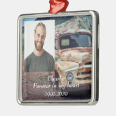 Benutzerdefiniertes Foto Memorial Keepake für imme Ornament Aus Metall (Links)