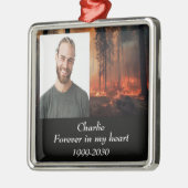 Benutzerdefiniertes Foto Memorial Keepake für imme Ornament Aus Metall (Links)