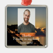Benutzerdefiniertes Foto Memorial Keepake für imme Ornament Aus Metall (Vorne)