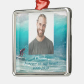 Benutzerdefiniertes Foto Memorial Keepake für imme Ornament Aus Metall (Links)