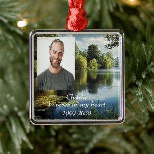 Benutzerdefiniertes Foto Memorial Keepake für imme Ornament Aus Metall