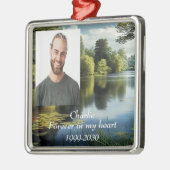 Benutzerdefiniertes Foto Memorial Keepake für imme Ornament Aus Metall (Links)