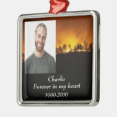 Benutzerdefiniertes Foto Memorial Keepake für imme Ornament Aus Metall (Links)