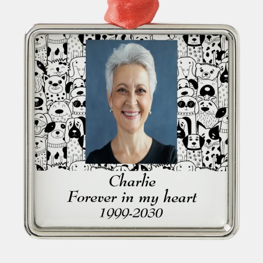 Benutzerdefiniertes Foto Memorial Keepake für imme Ornament Aus Metall (Vorne)