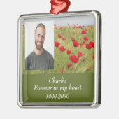 Benutzerdefiniertes Foto Memorial Keepake für imme Ornament Aus Metall (Links)