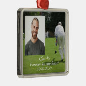 Benutzerdefiniertes Foto Memorial Keepake für imme Ornament Aus Metall (Rechts)