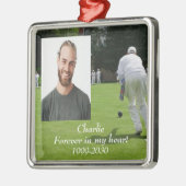 Benutzerdefiniertes Foto Memorial Keepake für imme Ornament Aus Metall (Links)