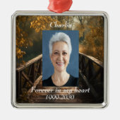 Benutzerdefiniertes Foto Memorial Keepake für imme Ornament Aus Metall (Vorne)