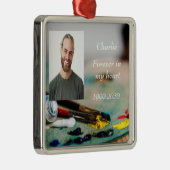 Benutzerdefiniertes Foto Memorial Keepake für imme Ornament Aus Metall (Rechts)