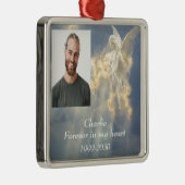Benutzerdefiniertes Foto Memorial Keepake für imme Ornament Aus Metall (Rechts)