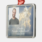 Benutzerdefiniertes Foto Memorial Keepake für imme Ornament Aus Metall (Links)