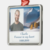 Benutzerdefiniertes Foto Memorial Keepake für imme Ornament Aus Metall (Links)