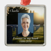 Benutzerdefiniertes Foto Memorial Keepake für imme Ornament Aus Metall (Vorne)