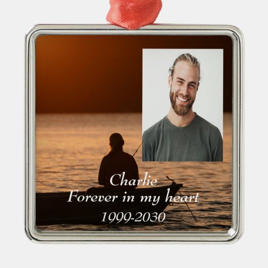 Benutzerdefiniertes Foto Memorial Keepake für imme Ornament Aus Metall (Vorne)