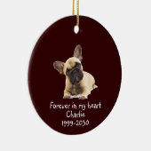 Benutzerdefiniertes Foto Memorial Keepake Pet Dog  Keramik Ornament (Rechts)