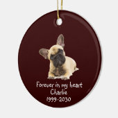 Benutzerdefiniertes Foto Memorial Keepake Pet Dog  Keramik Ornament (Links)
