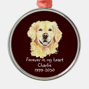 Benutzerdefiniertes Foto Memorial Keepake Pet Dog Ornament Aus Metall