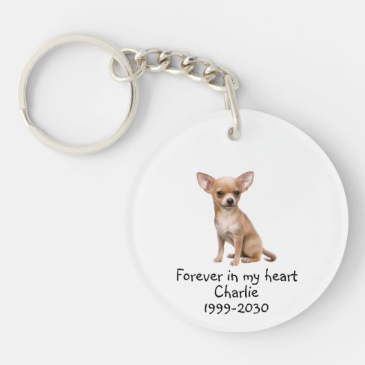 Benutzerdefiniertes Foto Memorial Keepake Pet Dog Schlüsselanhänger (Vorderseite)