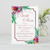 Benutzerdefiniertes Foto | Metallisches Korallenro Einladung (Stehend Vorderseite)