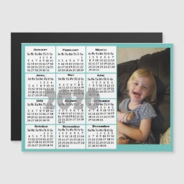 Benutzerdefiniertes Foto Mini-Kalender Magneteinladung