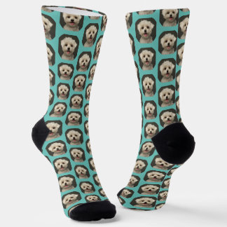 Benutzerdefiniertes Foto mit Aquamarin, trendig u Socken