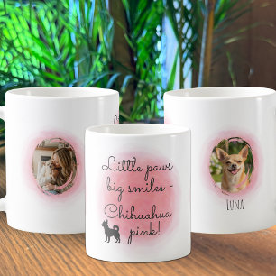 Benutzerdefiniertes Foto mit Chihuahua-Silhouette Kaffeetasse