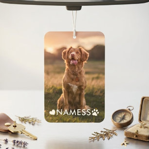 Benutzerdefiniertes Foto mit dem Namen Ihres Hunde Autolufterfrischer