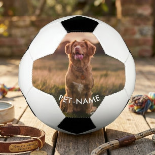 Benutzerdefiniertes Foto mit dem Namen Ihres Hunde Fußball