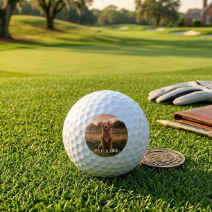Benutzerdefiniertes Foto mit dem Namen Ihres Hunde Golfball