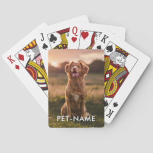 Benutzerdefiniertes Foto mit dem Namen Ihres Hunde Spielkarten