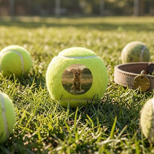 Benutzerdefiniertes Foto mit dem Namen Ihres Hunde Tennisbälle