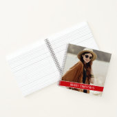 Benutzerdefiniertes Foto mit einfachem Monogramm Notizblock (Innenseite)