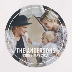 Benutzerdefiniertes Foto mit Familienname Etiketten