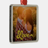Benutzerdefiniertes Foto mit Gold-Liebe-Overlay Ornament Aus Metall (Rechts)
