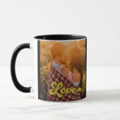 Benutzerdefiniertes Foto mit goldenem Liebes-Overl Tasse (Links)