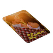 Benutzerdefiniertes Foto mit goldener Liebe Magnet (Rechte Seite)