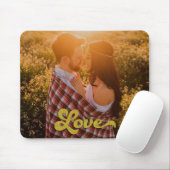 Benutzerdefiniertes Foto mit goldener Liebe Mousepad (Mit Mouse)