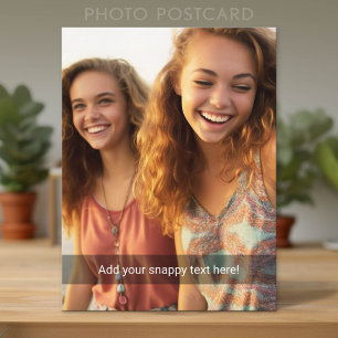 Benutzerdefiniertes Foto mit Ihrem eigenen Snapcha Postkarte