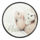 Benutzerdefiniertes Foto mit Individuelle Name Eishockey Puck (Vorderseite)