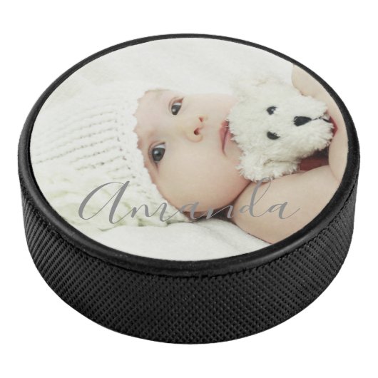 Benutzerdefiniertes Foto mit Individuelle Name Eishockey Puck (3/4)
