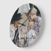 Benutzerdefiniertes Foto mit individuelle Name Große Wanduhr (Winkel)