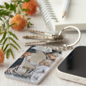 Benutzerdefiniertes Foto mit individuelle Name Schlüsselanhänger (Vorderseite rechts)